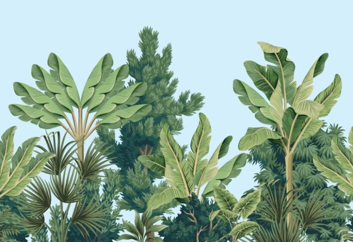 Nora, Exotic Tropical Trees Wallpaper Mural