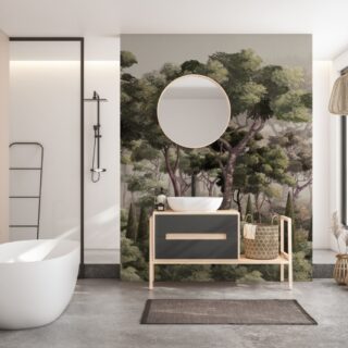 Sylvestra, Morning Mist Forest Wallpaper Mural