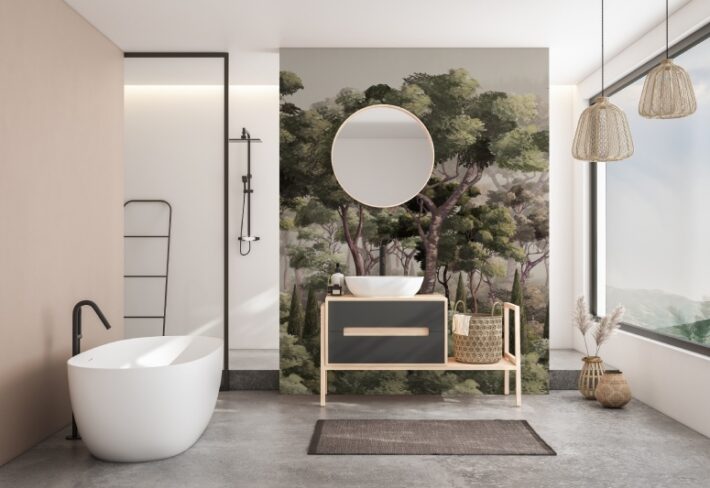 Sylvestra, Morning Mist Forest Wallpaper Mural