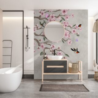 Gem, Traditional Chinoiserie Bloom Wallpaper Mural