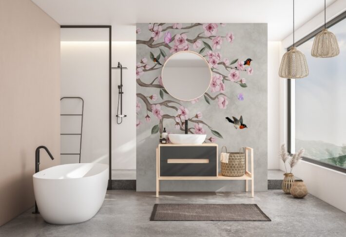 Gem, Traditional Chinoiserie Bloom Wallpaper Mural