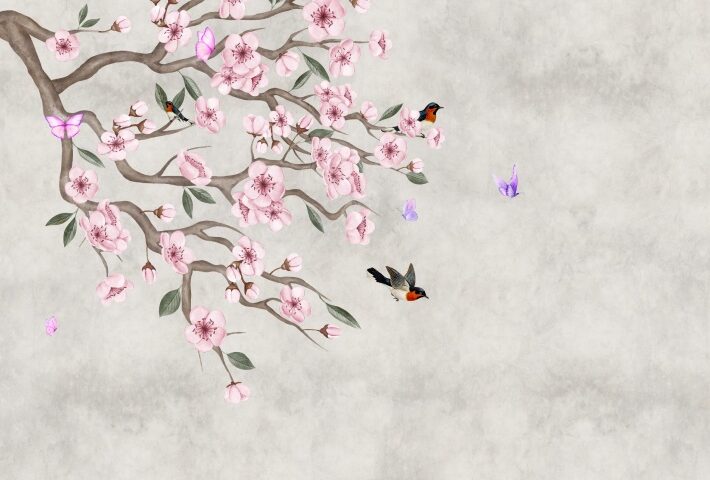 Gem, Traditional Chinoiserie Bloom Wallpaper Mural