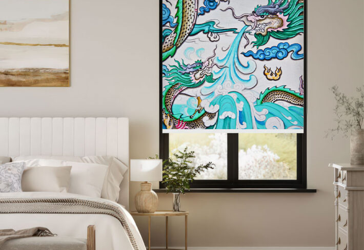 Imperial Dragon Guardian Outside Roller Blind