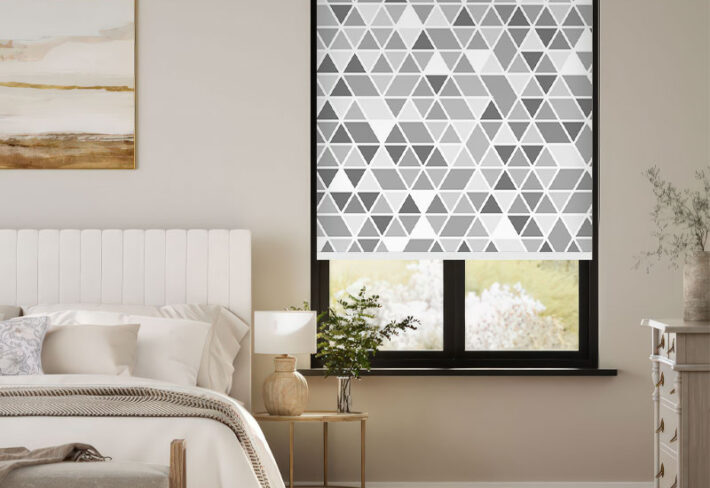 Modern Triangle Mosaic Shade Outside Roller Blind