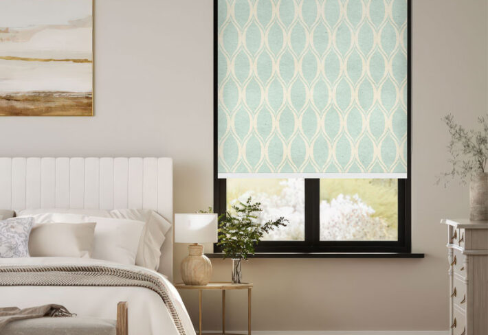 Coastal Weave Design Window Outside Roller Blind
