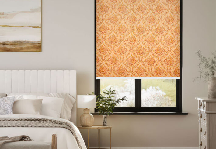 Autumn Hues Floral Window Outside Roller Blind