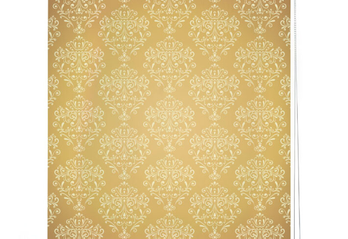 Regal Gold Patterned Window Roller Blind