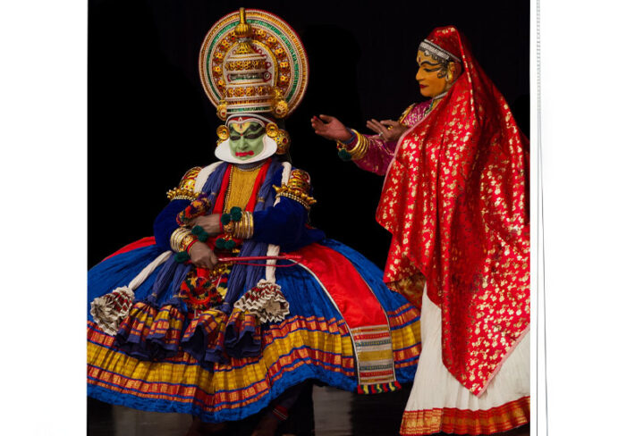 Dramatic Kathakali Figures Roller Blind