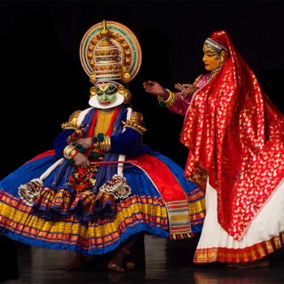 Dramatic Kathakali Figures Roller Blind