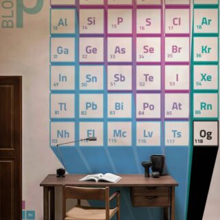 P-Block Elements Periodic Table Wallpaper Mural