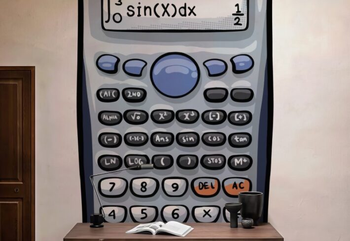 Scientific Calculator Educational Wallpaper Mural