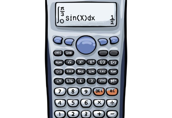 Scientific Calculator Educational Wallpaper Mural