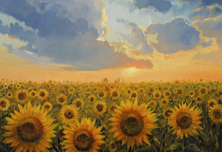 Suryam, Serene Sunflower Field Wallpaper Mural