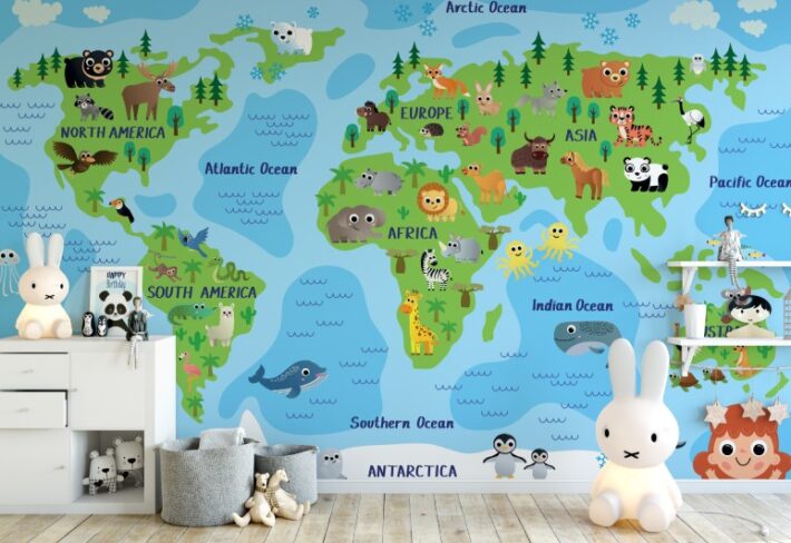 Totopedia, Educational Animal World Wallpaper Mural