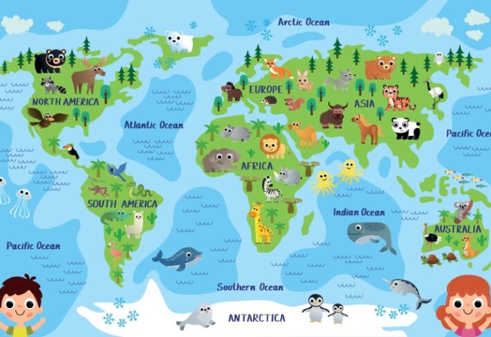 Totopedia, Educational Animal World Wallpaper Mural