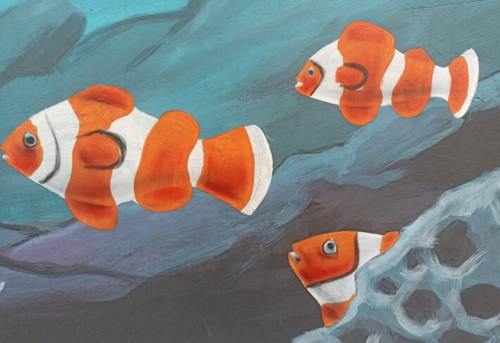 Finding Nemo, Playful Clownfish Ocean Wallpaper Mural