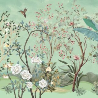 Hummira, Hummingbird Garden Wallpaper Mural