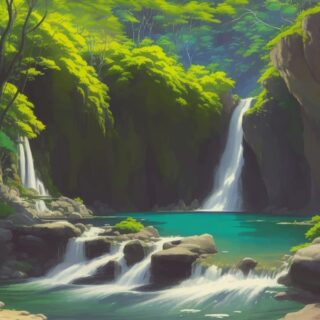 Jalantara, Mystic Waterfall Jungle Wallpaper Mural