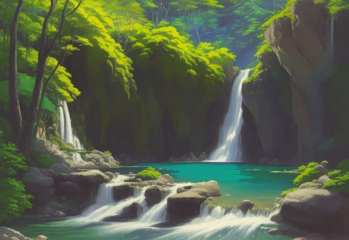 Jalantara, Mystic Waterfall Jungle Wallpaper Mural