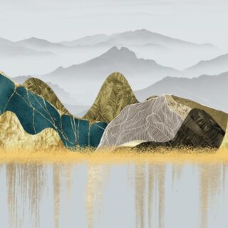 Kintsura, Japanese Kintsugi-Inspired Landscape Mural