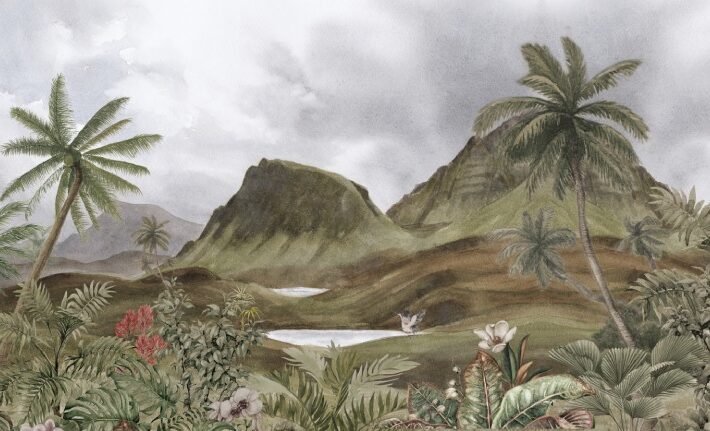 Lunava, Tranquil Island Jungle Wallpaper Mural