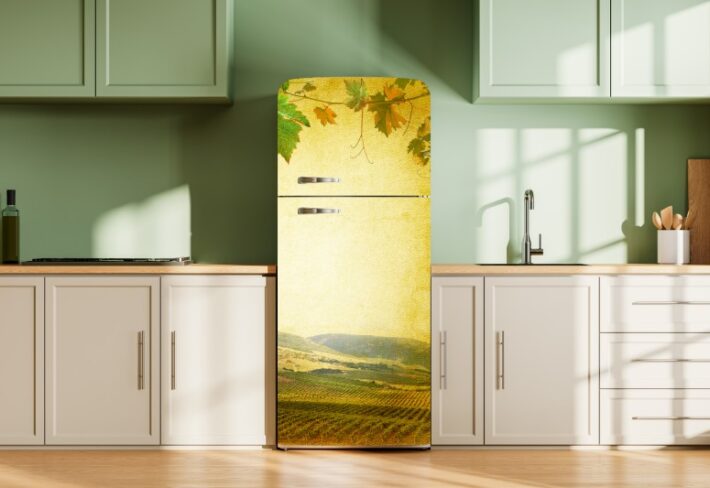 Cieloro, Mediterranean Hillside & Vines Mural