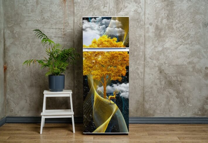 Goldmist, Enchanted Tree & Stag Wallpaper Mural