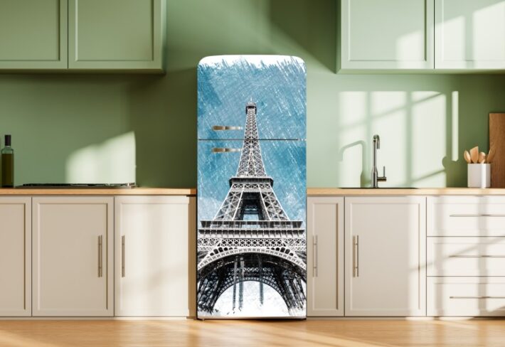 Parisia, Artistic Eiffel Tower Sketch Mural