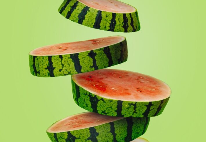 Splat, Bold Floating Melon Wallpaper Mural