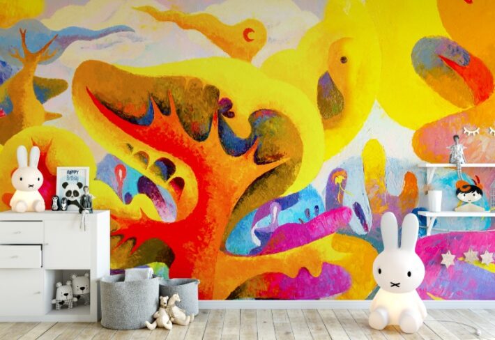 Chromaplay, Bold Fantasy Shapes Mural