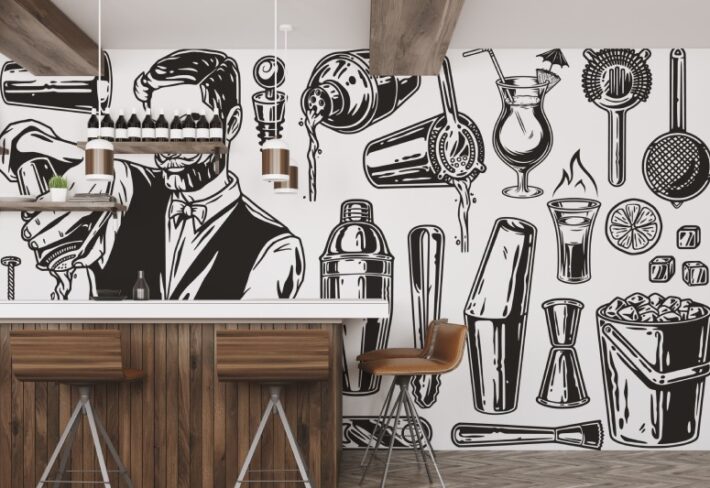 Barware, Tools of the Bartender’s Trade Mural