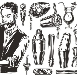 Barware, Tools of the Bartender’s Trade Mural