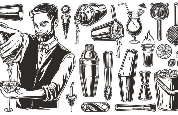 Barware, Tools of the Bartender’s Trade Mural