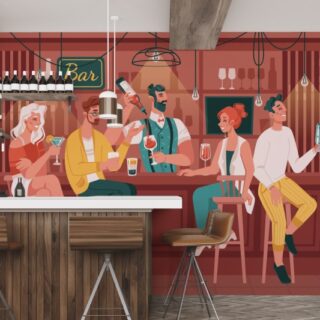 Cheers, Celebrating Friendship and Flavor Mural