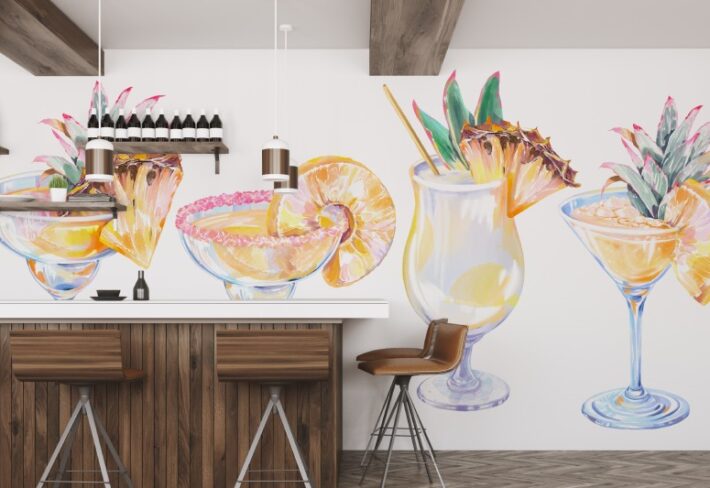 Citrus, Joyful Garnishes and Sunny Sips Mural