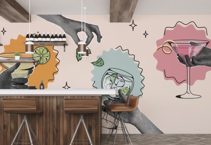 Frolic, Bubbly Spirits in Playful Hands Mural