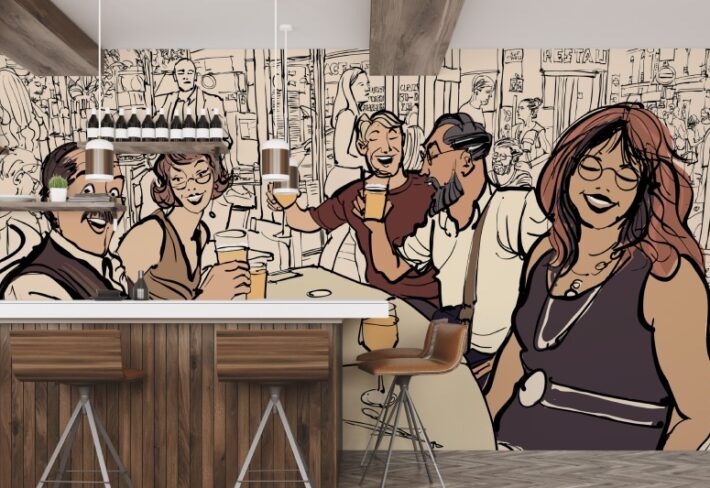Revel, Every Table Tells a Story Mural