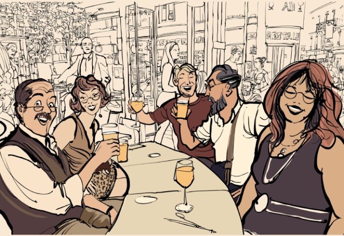 Revel, Every Table Tells a Story Mural