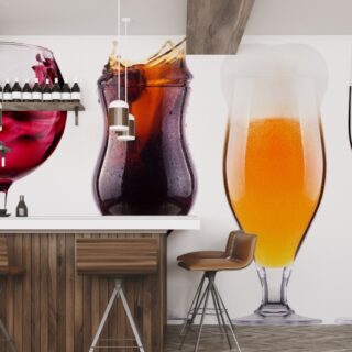 Swirlix, Crimson Wine Splash Mural