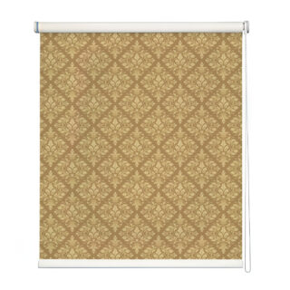 Luxurious Gold & Brown Damask Roller Blind
