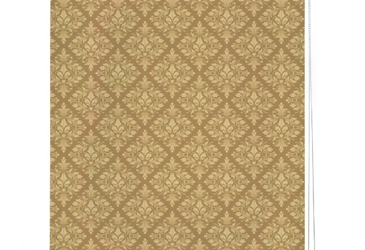 Luxurious Gold & Brown Damask Roller Blind