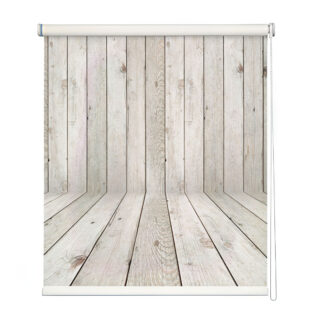 Whitewashed Wood Plank Roller Blind