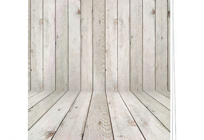 Whitewashed Wood Plank Roller Blind