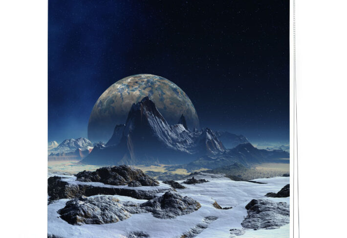 Futuristic Planet View Window Roller Blind