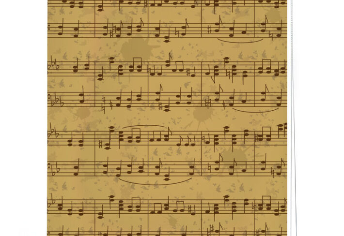 Vintage Parchment Sheet Music Roller Blind