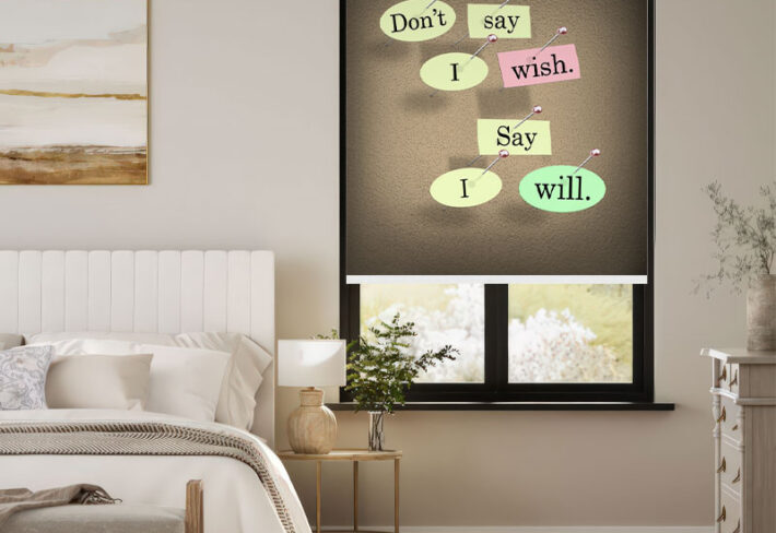 Goal-Oriented Quote Outside Roller Blind