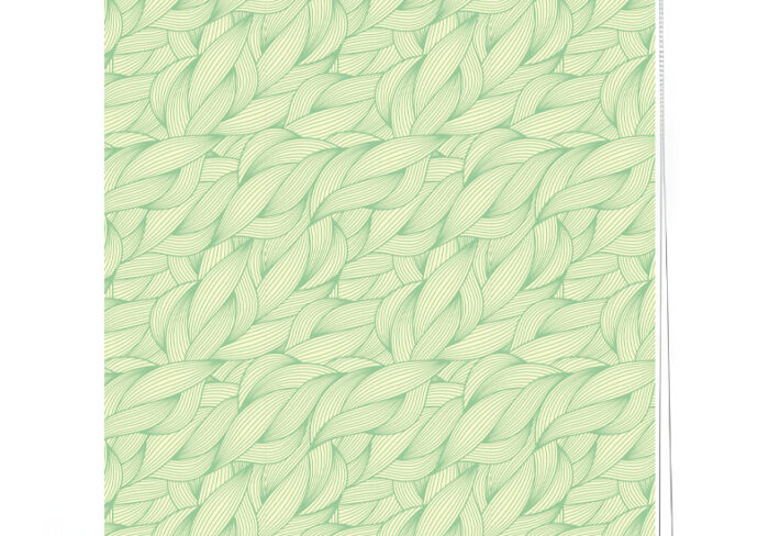 Light Green Wavy Line Pattern Roller Blind