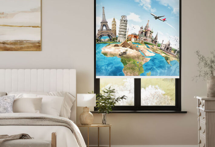 Landmarks of the World Artistic Outside Roller Blind