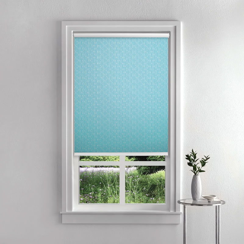 Ocean Serenity Light Blue Dotted Inside Roller Blind
