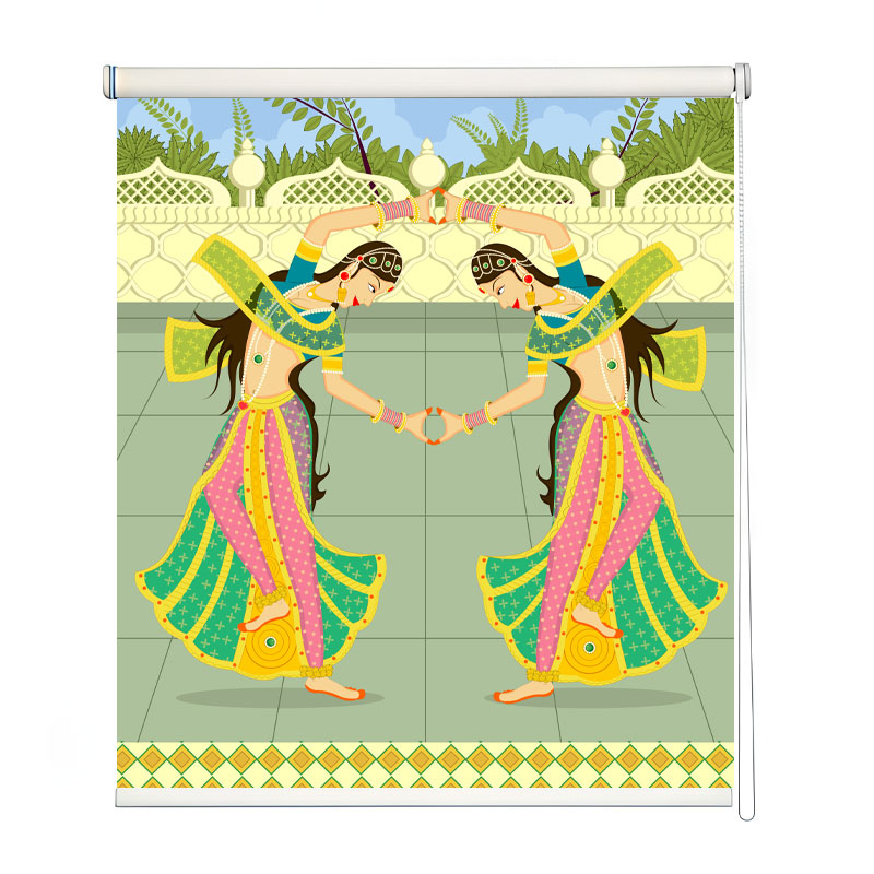 Traditional Indian Dancers Window Roller Blind